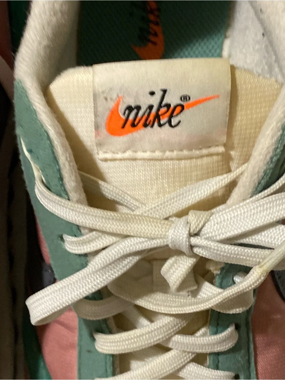 Nike Men’s Green & Coral Retro Low-Top Sneakers